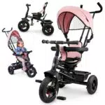 HyperMotion Dreirad 3-in-1 mit Schubstange für Kinder von 1-4 Jahren