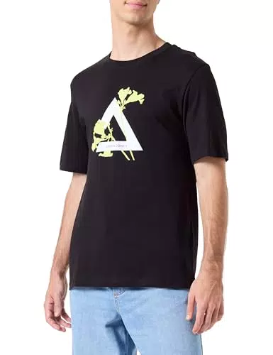 Jack & Jones Jcofloral Triangle Tee SS Crew Neck T-Shirt für Herren