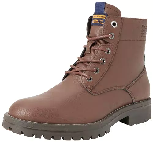 JACK & JONES A/S Herren JFWBERNIE Boot PU Schnürstiefelette