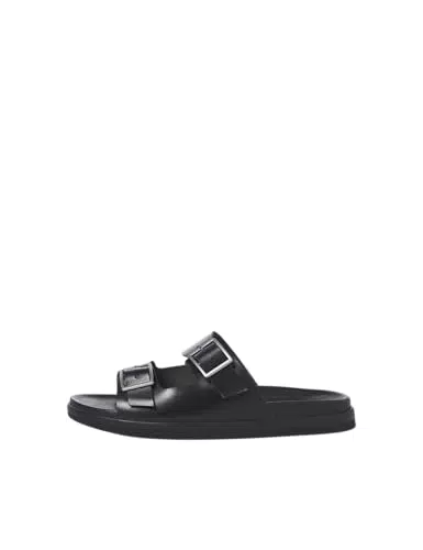JACK & JONES Jfwdallas Leder-Sandalen für Herren mit Schnalle