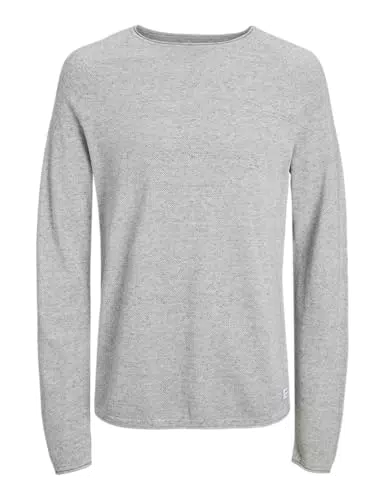 Jack & Jones Herren Strickpullover Rundhals Langarm Sweater Baumwolle JJEHIL