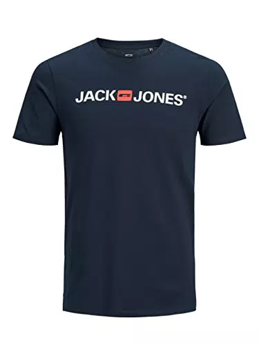 JACK & JONES Male T-Shirt Klassisches XXLLight Grey Melange
