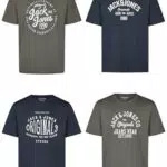 JACK & JONES T-Shirt Herren JJLINO Regular Fit Rundhals Kurzarm Sommermode