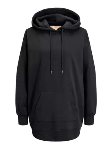 JACK & JONES Damen Kapuzenpullover JXALLY VOL LS - Hellgrau Melange