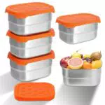 Edelstahl Jausenbox mit Silikondeckel – wiederverwendbarer Lebensmittelbehälter
