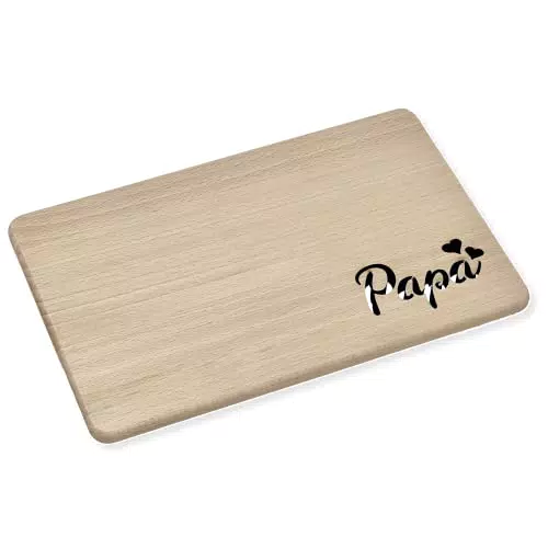 KATINGA Frühstücksbrett Papa für Vatertag – Geschenkidee für Väter