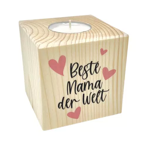 KATINGA Teelichthalter – eleganter Kerzenständer für die beste Mama der Welt