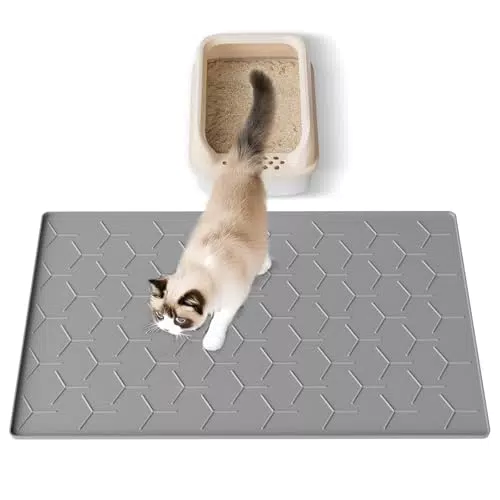 Kaxionage Silikon Katzenstreu Matte – Wasserdicht und pflegeleicht für saubere Böden