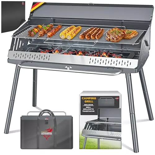 KESSER Klappgrill Camping Grill mit Gestell aus pulverbeschichtetem Stahl