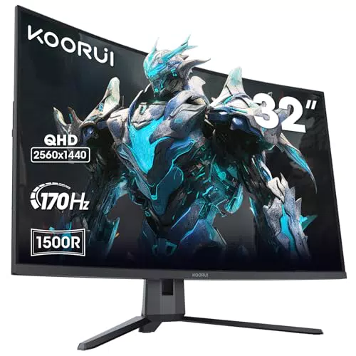 KOORUI 24 Zoll Curved Gaming Monitor FHD 1080p 180Hz 1ms Reaktionszeit