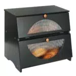 Leader Accessories Bambus Brotkasten 2 Etagen lebensmittelecht Brotaufbewahrung