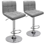 Leader Accessories Barhocker mit Lehne, höhenverstellbar und drehbar 360°