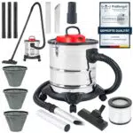 LEHMANN Haddo Industriestaubsauger 2000W, Kaminsauger mit Doppelfilteranlage