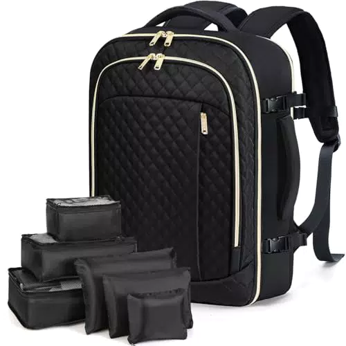 Lekespring Rucksack für Reisen und Arbeit mit Laptopfach und Packwürfeln