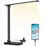 Lepro LED Schreibtischlampe 15W dimmbar mit 3 Farbmodi und USB-Anschluss