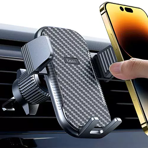 LISEN Handyhalterung Auto für iPhone und Galaxy – 360° drehbar und sicherer Halt