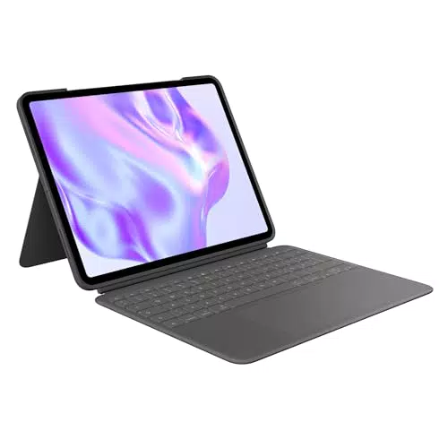 Logitech Combo Touch iPad Pro 13 Zoll Tastatur-Case Abnehmbare Tastatur mit Hintergrundbeleuchtung und Halterung