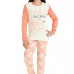 LOREZA® Mädchen Pyjama Baumwolle - Zweiteiliger Schlafanzug Modell 2