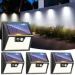 LOTMOS Solarlampen mit Bewegungsmelder für Außen, IP65 wasserdicht, 3 Modi