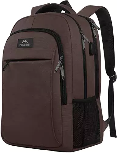 MATEIN Laptop Rucksack mit USB-Ladeanschluss und wasserabweisendem Material