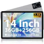 MAXLEGEN Android 14 Tablet mit 14 2.5K Touch Display, 36GB RAM, 256GB ROM, 5G WiFi