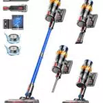 MIBODE Akku Staubsauger 48000Pa, 580W, kabellos mit Smart Display und Automatikmodus