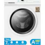 Midea MF10EW80B Waschmaschine / 8kg / 1400 U/Min/EEK A/Inverter Quattro Moto/Dampffunktion/Grosse Trommel/Slim Design/Nachlegefunktion/Kindersicherung/AquaStop