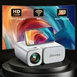 Mini Beamer Projektor mit 4K-1080P, tragbarer WiFi Beamer für iOS/Android