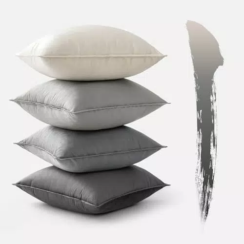 MIULEE Samt Kissenbezug 45x45 cm - Dekorative Kissenhülle für Sofa und Wohnzimmer