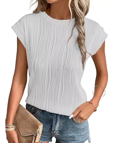 MOLERANI Damen T-Shirt Rundhals Kurzarm Casual Oberteil