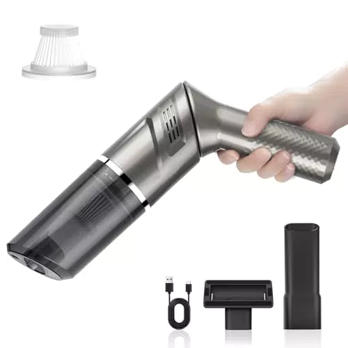 MZGO Handstaubsauger – Leistungsstarker Mini-Autostaubsauger mit drehbarem Griff
