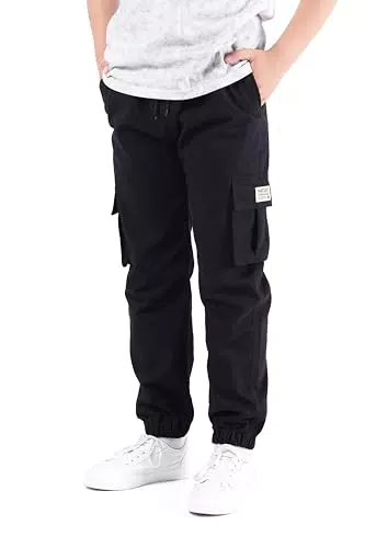 NATUST Jungen Cargohose Kinder Freizeithose mit Elastischem Bund