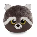 NICI Glubschis Kissen Waschbär Clooney – rundes Kuschelkissen für Kinder und Erwachsene