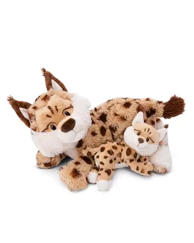 NICI Wild Friends Kuscheltier Luchs Mutter & Kind - Niedliche Plüschtiere zum Spielen