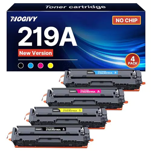 NOGIVY Toner Kompatibel für HP 219X & 219A - Color Laserjet Pro MFP 3300-Serie