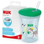 NUK Action Cup Trinkbecher für Kinder – Auslaufsicher, BPA-frei, mit Strohhalm