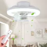 OKYUK Deckenventilator mit LED-Lampe und Fernbedienung – Leise und dimmbar