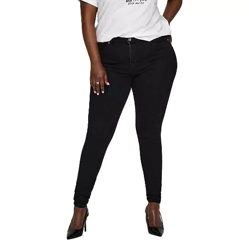 ONLY CARMAKOMA CARPOWER MID PH UP SK DNM Skinny-Fit-Jeans für Damen