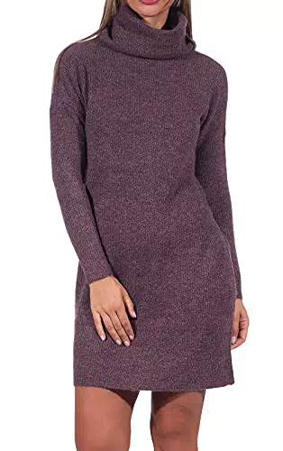 ONLY Damen Strickkleid Loose Fit Longsleeve Knit Kleid mit Langen Ärmeln ONLJANA Rollkragen Dress Pullover