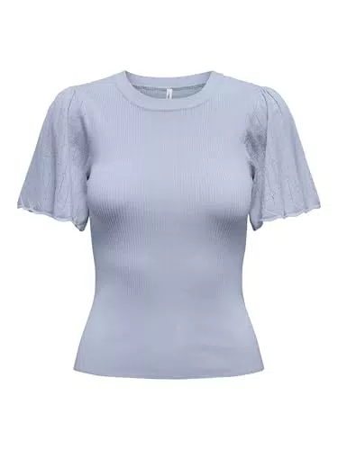 ONLY Damen Onlanjelica SS O-Neck Strickoberteil