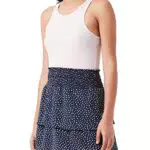 ONLY Damen Mini Volant Rock, Kurzer High Waist Chiffon Rüschen Skirt