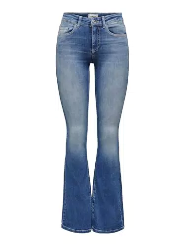 ONLY Damen ONLBLUSH Life MID Flared BB REA1319 NOOS Jeans