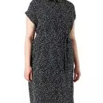 ONLY Blusenkleid mit Bindegürtel - Lockeres Midi Kurzarm Tunika Dress
