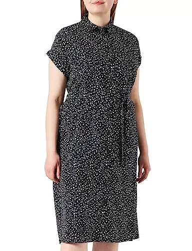 ONLY Blusenkleid mit Bindegürtel - Lockeres Midi Kurzarm Tunika Dress
