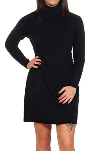 ONLY Damen Strickkleid Loose Fit Longsleeve Knit Kleid mit Langen Ärmeln ONLJANA Rollkragen Dress Pullover