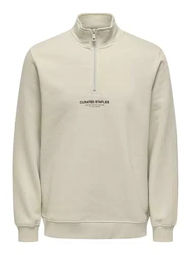 ONLY & SONS ONSCURATED REG Half Zip Sweatshirt für Herren