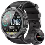 OUKITEL Smartwatch Herren - Militär Fitness Tracker mit 123 Sportmodi und AMOLED Display