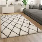 Paco Home Hochflor Teppich Wohnzimmer Schlafzimmer Modern Skandi Muster