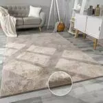 Paco Home Hochflor Teppich Wohnzimmer Flauschig Fellteppich Kunstfell Plüsch Shaggy Weich Fellimitat