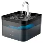 PawPoll Katzenbrunnen – Super leise, Wasserhahn-Design mit LED und Aktivkohlefilter